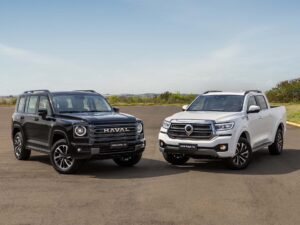O SUV Haval H9 e a inédita picape média Poer P30. Crédito: Divulgação.