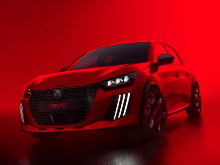 Peugeot E‑208 GTi. Crédito: Divulgação.