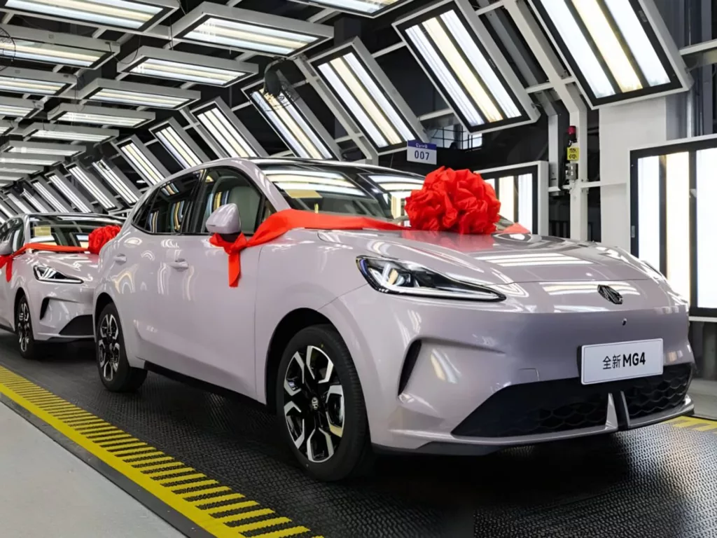 MG4 com bateria semi-sólida entra em produção na China. Crédito: Divulgação.