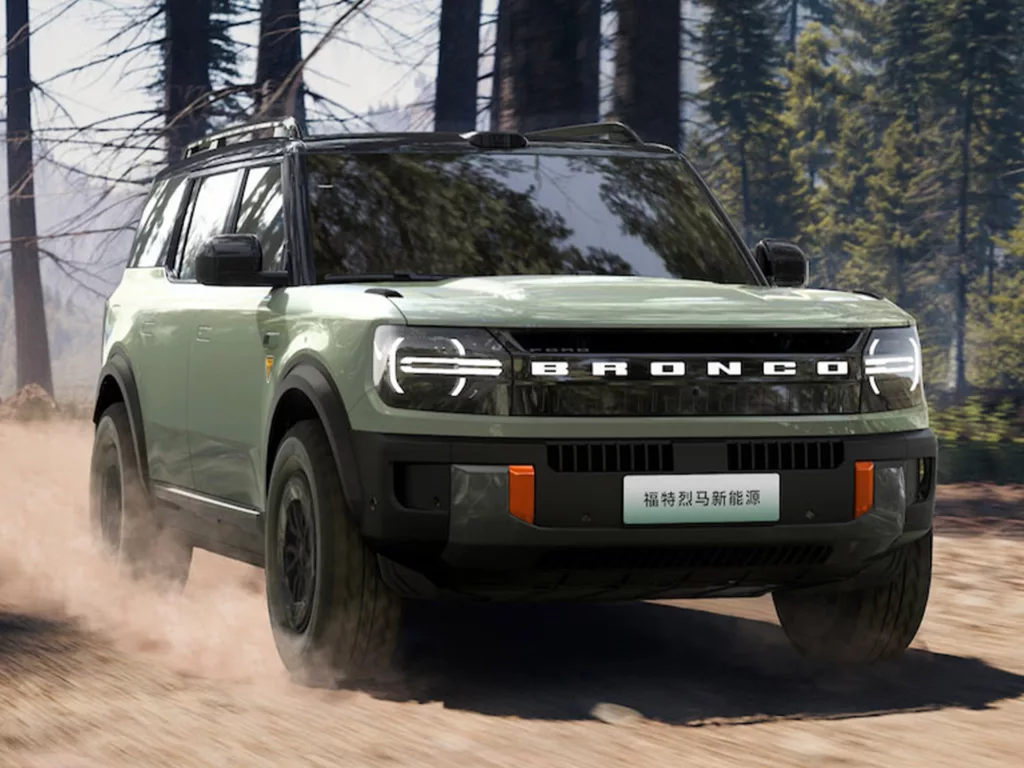 Ford Bronco ganha versões elétrica e híbrida com extensor de autonomia na China Ford Bronco New Energy. Crédito: Divulgação.