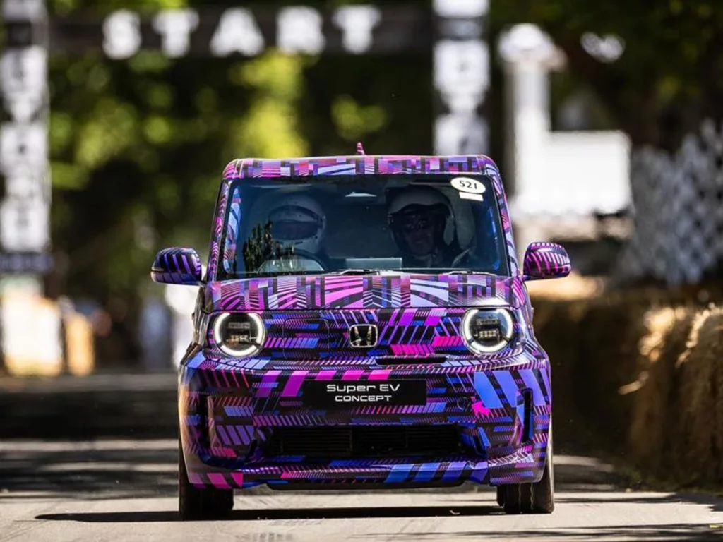 Honda Super EV Concept no Goodwood Festival of Speed 2025. Crédito: Joe Harding/Reprodução/Goodwood.com.