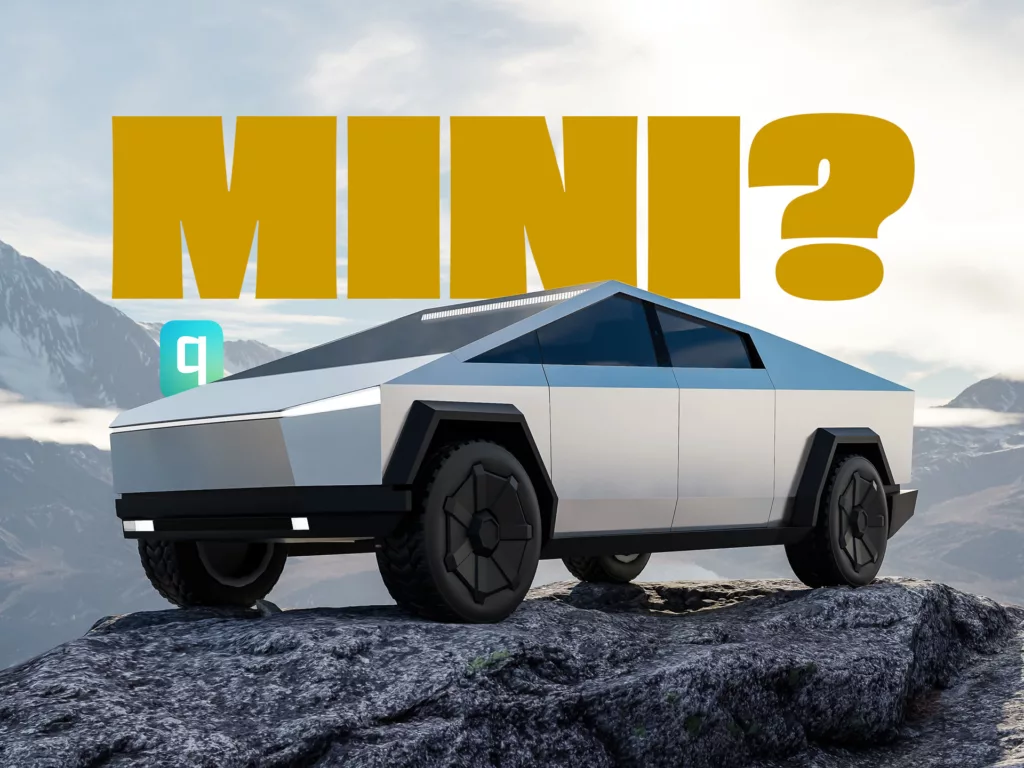 Mini Cybertruck? Arte: Quilowatt. Recursos: EB Adventure Photography/Shutterstock.com.
