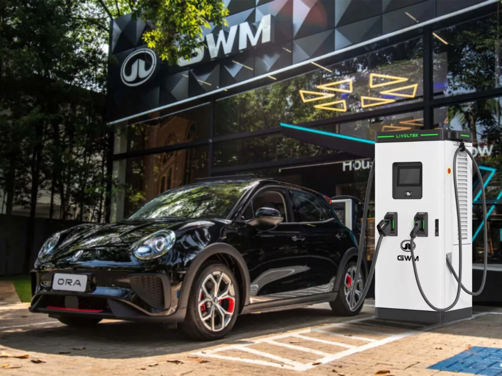 Parceria garante carregadores rápidos em toda a rede de concessionárias da GWM Parceria garante carregadores rápidos em toda a rede de concessionárias da GWM. Crédito: Divulgação.