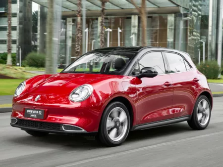 GWM lança Ora 03 BEV58, edição limitada com 315 km de autonomia e visual exclusivo GWM Ora 03 BEV58. Crédito: Divulgação.