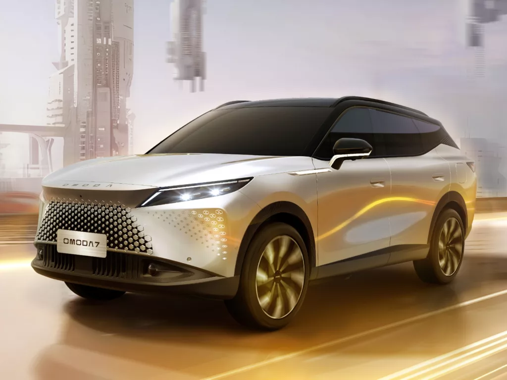 Omoda 7 SHS PHEV. Crédito: Divulgação.