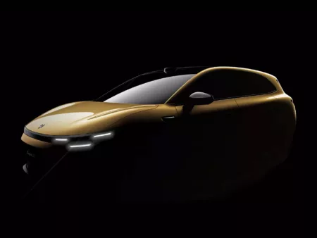 Hatch elétrico Leapmotor Lafa 5 fará sua estreia oficial no Salão de Munique Teaser do Leapmotor Lafa 5. Crédito: Divulgação.