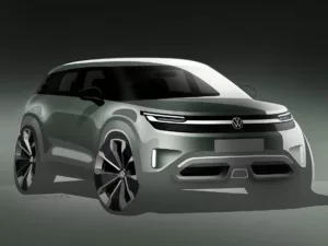 Teaser do Volkswagen ID.2 X. Crédito: Divulgação.