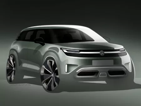 Teaser do Volkswagen ID.2 X. Crédito: Divulgação.