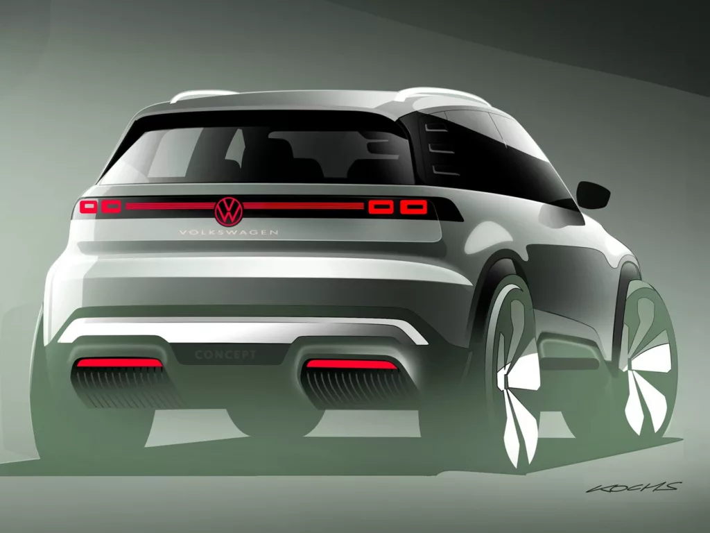 Teaser do Volkswagen ID.2 X. Crédito: Divulgação.