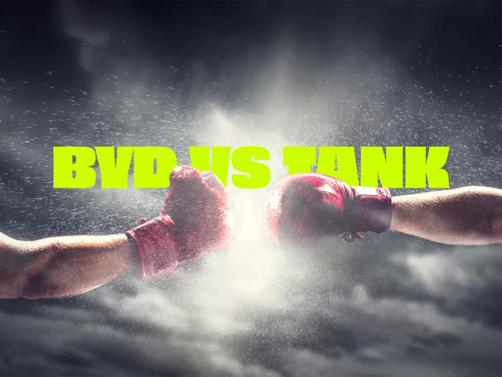 BYD processa CEO da Tank da GWM em disputa por infração online BYD VS TANK. Arte: Quilowatt. Recursos: PHOTOCREO Michal Bednarek/Shutterstock.com.