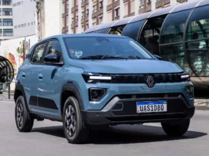 Renault Kwid E-Tech chega renovado e segue como o elétrico mais barato do Brasil Renault Kwid E-Tech. Crédito: Divulgação.