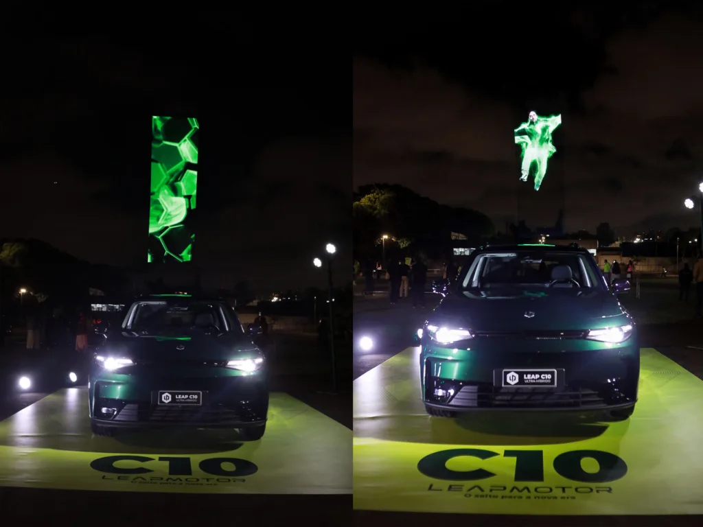 Performance no céu de São Paulo marca estreia da Leapmotor. Crédito: Divulgação.