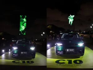 Performance no céu de São Paulo marca estreia da Leapmotor. Crédito: Divulgação.