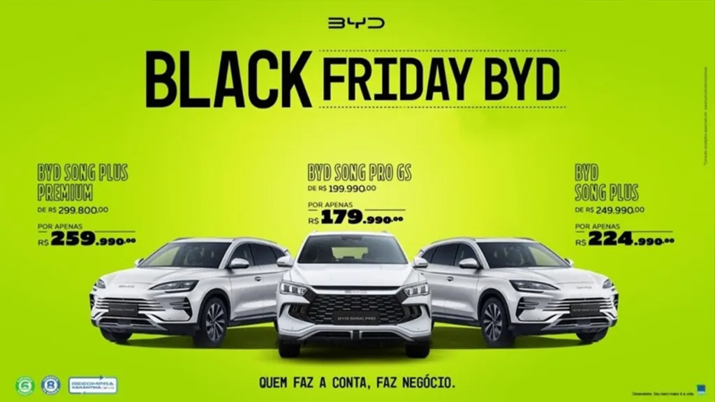 Black Friday BYD. Crédito: Divulgação.