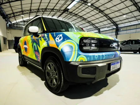 Chevrolet Spark EUV na Planta Automotiva do Ceará (PACE). Crédito: Divulgação.